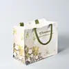 Bolsa Tote Pronta Splicing de Lona Bolsa de Linho Bolsa para Livros Bolsa de Compras Bolsa de Lona e Juta Bolsa para Roupas Bolsa de Publicidade