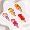 Espetos Criativos de Frutas Cristalizadas com Tema de Comida Acessórios de Resina Presilhas de Cabelo Infantis Presilhas Laterais Presilhas de Franja Materiais Decorativos