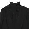 Artículo Caliente Transfronterizo de AliExpress Nuevo Primavera 2026 Top Plisado de Manga Larga con Cuello Alto Espalda Descubierta Lazo 7819627