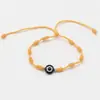 Pulseira de Olho de Diabo tecida de cor sólida pulseira feita à mão com nó pulseira de corda manual europeia e americana pulseira simples pulseira de sete atacado