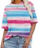Camisetas de Exportación Transfronteriza para Mujer de Talla Grande con Impresión Digital 3D Soportan Personalización de una Pieza de Nuevas Blusas de Manga Corta para Mujer