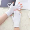 Luvas de ciclismo e direção com forro de fleece, meio dedo, Lycra stretch, para outono e inverno, luvas com forro de fleece, luvas para pintura de personagens de jogos e animação