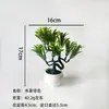 Bonsai de pinheiro de boas-vindas estilo chinês artificial, ornamento de planta verde de mesa para escritório e estudo, planta em vaso decorativa para entrada de sala de estar em casa