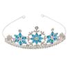 Hermoso Copo de Nieve Fiesta Flores Navideñas Corona para Niños Accesorios para el Cabello de Cristal Diadema Corona de Cumpleaños