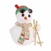 Nuevos Broches de Serie Navideña: Campanitas de Muñeco de Nieve Lindas, Decoraciones de Ropa de Moda, Broches para Fiesta de Navidad