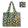 Sacola de Compras Dobrável, Bolsa Quadrada de Tecido Floral, Bolsa Tote Portátil e Resistente, Sacola Ecológica para Compras de Supermercado, Bolsa Impermeável para Armazenamento