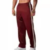 Pantalones deportivos rectos transfronterizos de primavera-verano para hombre europeos y americanos, pantalones casuales de fitness de comercio exterior, pantalones de chándal holgados de rayas para correr para hombre