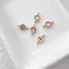 14K envolto em ouro com preservação de cor banhado a ouro zircônio diamante copo pingente dupla conexão pendurada diy jóias artesanais pulseira colar acessórios