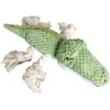 Brinquedos para Cães e Pets Transfronteiriços, Brinquedos para Cães Feitos de Material de Pelúcia, Corda de Algodão, Brinquedos em Formato de Crocodilo para Brincadeiras Interativas com Filhotes