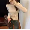 Suéter de Tricô Fino de Manga Longa Peça Única para Revenda para Mulheres, Início da Primavera 2026, Suéter Camada Interna Sexy Ligeiramente Transparente, Top Base Slim-Fit