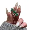 Venta al por mayor del fabricante Xiaohongshu Calabaza de Jade Verde Natural con Incrustaciones de Plata S925, Nuevo Diseño de Moda Estilo Chino