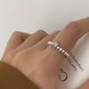 Librito Rojo mismo estilo apilado personalizado trenzado anillo hipster moda femenina mezclar y combinar cuentas cara sonriente cadena anillo de bola