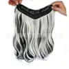 Extensiones de Cabello de Moda Estilo V Extensiones de Cabello Corto Rizado para Mujeres, Extensiones de Cabello Sintético de Onda Grande, Estilo de Una Pieza sin Costuras