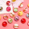 Cuentas Acrílicas Doradas Finamente Brillantes, Cuentas Redondas con Agujero Recto, Accesorios Hechos a Mano para Joyería DIY, Cuentas para Hilo, Cuentas Sueltas, Materiales para DIY