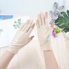 Guantes de mujer de primavera y verano spandex color sólido rocío dos dedos pantalla táctil elásticos delgados protección solar conducción montar dedo transpirable