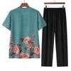 Traje de verano de manga corta para abuela, cárdigan para mujeres de mediana edad y mayores, traje de verano para madre, top para suegra y esposa.