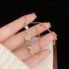 Pulsera de Cordón con Flor de Zircón Micro-Incrustado Estilo Japonés y Coreano Diseño Nicho Exquisito Lujo Ligero Moda Sentido de Alta Gama Brazalete