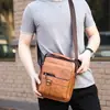 Bolsa Transversal Masculina Bolsa de Ombro Masculina de Alto Padrão Mochila de Negócios Retrô Bolsa Masculina Bolsa de Ombro Casual Bolsa de Ombro