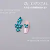 K9 Nuevo Super Flash Base Puntiaguda 7X8 Nido de Pájaro Mariposa Arte de Uñas Diamante Colorido Diamante de Forma Especial Montículo de Uñas Mariposa Joyería de Diamante