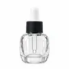 Estoque Pronto do Fabricante Frascos Quadrados e Redondos de 15ml Preto e Vermelho Degradê Frascos Conta-gotas Cosméticos Frascos de Óleo Essencial Frascos de Esmalte para Unhas de Beleza