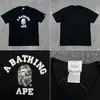 Marca da moda atacado transfronteiriço para comércio exterior Amazon: camiseta de manga curta tubarão de alta resistência, camiseta cabeça de macaco BAPE