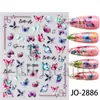 Beleza Total Transfronteiriça Novos Adesivos de Nail Art Primavera e Verão Borboleta Borboleta Multicolorida Flor Adesivos de Nail Art