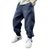 Pantalones de Otoño e Invierno para Niños con Forro Polar, Engrosados, Pantalones Harem Integrados de Polar para Niños Mayores, Pantalones Casuales para Niños, Pantalones Deportivos para Niños