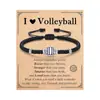 Pulseira Ajustável Trançada de Corda de Cera Novo Produto Transfronteiriço da Amazon para Beisebol, Futebol, Rugby e Outros Esportes para Homens e Mulheres
