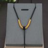 Colgante Delgado Tejido a Mano con Cuerda Colgante Cuerda Oro Jade Pei Jade Hetian Cordón para Collar Colgante para Mujer