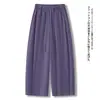 Calça Harem Cropped Fashion Personalizada Anti-Idade para Mulheres, Verão Fina com Cordão Elástico Cintura Alta Respirável Solta para o Dia a Dia Centenas