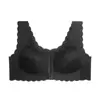 Ropa Interior para Mujer de Gran Tamaño, Comercio Exterior Transfronterizo, Sujetador de Botón Frontal, Encaje Fino Sexy, Sin Aros, Push-Up, Ajustable, Venta al por Mayor