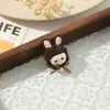 Acessórios de pelúcia tridimensionais de animais de desenho animado, acessórios para grampo de cabelo e broche DIY feitos à mão em tecido preenchido com algodão tridimensional