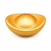 Adornos populares imitación lingote de oro macizo, cuenco del tesoro, decoración para jarra de arroz, accesorios de lingote de oro, adornos de fondo, manualidades