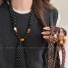 Collar de cuentas, bufanda de seda, pañuelo pequeño para el cuello, accesorio vintage para el cuello, estilo de alta gama para mujer, nueva colección de primavera 2026, para combinar con una camisa