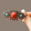 Pasador Ovalado Estilo Étnico, Accesorios para el Cabello de Alta Gama, Pinzas para el Cabello para Mujeres, Accesorios de Principios de Primavera, Pinzas para el Peinado, Pinzas de Pato, Accesorios para el Cabello