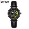 Sanda Nuevo 1074 Reloj de cuarzo para pareja con correa genial Esfera serie Rueda reloj casual para mujer al por mayor