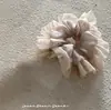 Lazo para el pelo de tela coreana rosa de encaje puramente deseable, elegante y fresco, scrunchie dulce, cuerda para el pelo dulce, scrunchie de perlas