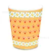 Mm289 Prato de Papel Decorativo Cachorro Azul Conjunto de Copos de Papel para Guardanapos para 8 Pessoas Conjunto de Louça para Festa de Feriado