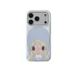 Linda Funda de Teléfono Móvil para Niña con Gorro Azul Tejido Manzana 17Promax Adecuada para 16Promax Doble Capa 15Pro/14