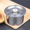 Recipiente de acero inoxidable para condimentos, recipiente para condimentos, recipiente para condimentos, recipiente comercial para condimentos de cocina con tapa, recipiente para salsa y aceite.