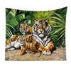 Tapiz Tigre de Amazon Oriente Medio Decoración de Pared Transfronteriza Tela Colgante Estilo Ins Tela de Fondo de Pared Lobo Exportación Tela de Pared