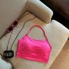 Camisola Base de Choker Pure Desire Spice Girl Espalda Descubierta Top Corto de Tubo Ropa Interior de una Pieza Almohadilla en el Pecho Envoltura de Pecho para Chica