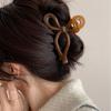 Horquilla para el pelo con forma de tiburón, grande, elegante y novedosa, de 11 cm, con forma de lazo, para la parte trasera de la cabeza, accesorio para el cabello
