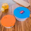Juego de Contenedores de Plástico para Alimentos para Oficinistas, Lonchera Calentable con Tapa, Tazón Redondo para Ramen para Microondas, Caja Bento Redonda al por Mayor