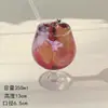 Copa de Vino Tinto Gruesa Estilo Ins con Tallo Corto, Vidrio Transparente Simple para Bar, Copa para Bebidas Frías con Champagne, Copa para Jugo y Licor