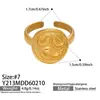 Anillo Abierto Curvo Convexo Estilo Europeo y Americano, Moderno y Versátil, Diseño Único para Mujeres, Anillo de Acero Inoxidable Personalizado