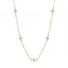 Bajo el Árbol Banyan Plata de Ley S925 Claridad Vvs1 Moissanita de 1.3 mm Collar de Trébol de Cuatro Hojas para Mujer Cadena para el Cuello Más Vendida en Amazon