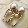Amazon AliExpress Europa y Estados Unidos pendientes de aleación de perla grande geométricos simples exagerados de comercio exterior pendientes