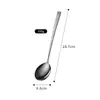 Cuchara para Hot Pot Estilo Martillo 304 Cuchara Ranurada Cuchara Japonesa Engrosada para Hotel Colador Cáscara Grande para Sopa para Cocina Doméstica Cuchara Ranurada