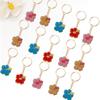 Fluorescente Cinco-pétala Flor Série temu Pequena Jóias Pingente Presente Cartoon Keychain